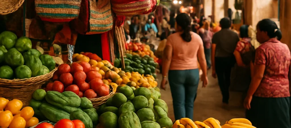 Oaxaca City, Seen Between the Markets